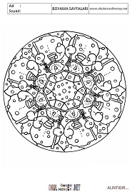 Mandala boyama sayfaları